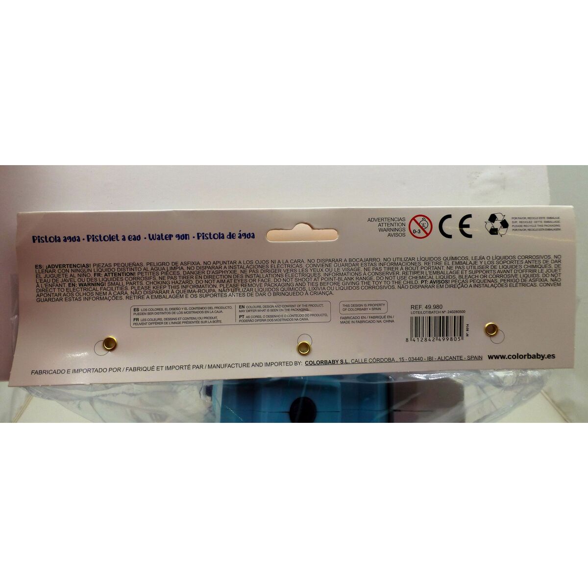 Pistolet à Eau Colorbaby 33 x 18 x 6,5 cm (6 Unités)