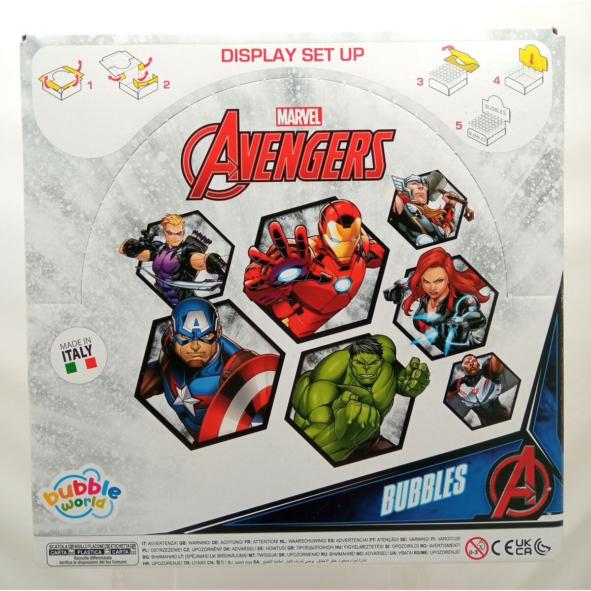 Set de tubes pour bulles de savon The Avengers 3,8 x 11,5 x 3,8 cm (6 Unités)