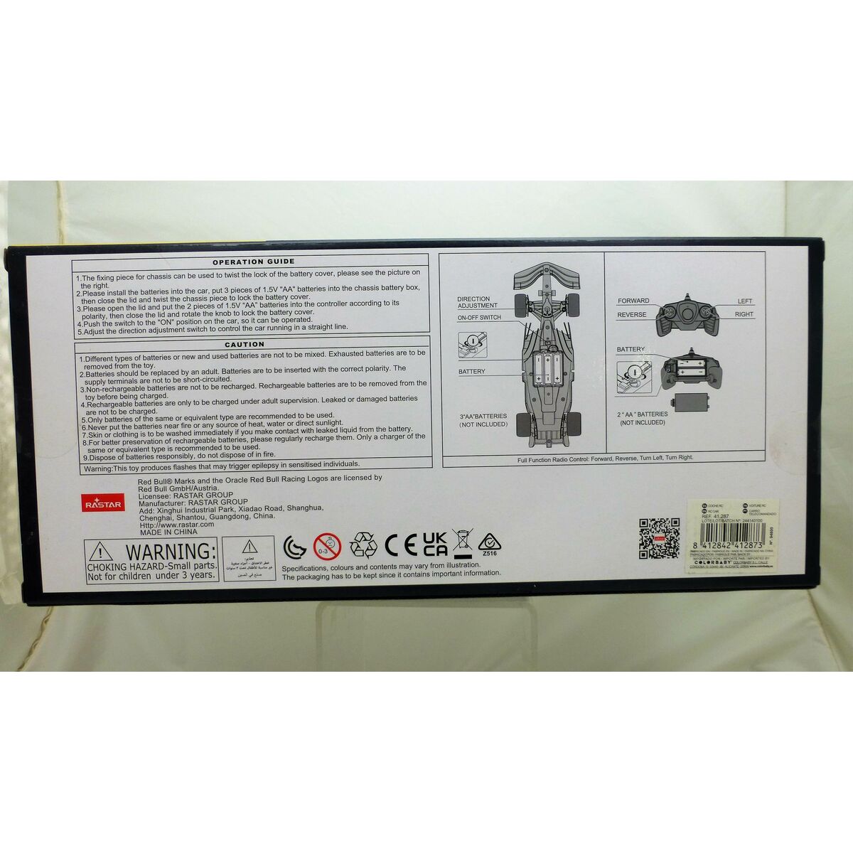 Voiture Télécommandée Red Bull Blue marine 1:18 31 x 6,5 x 11 cm (4 Unités)