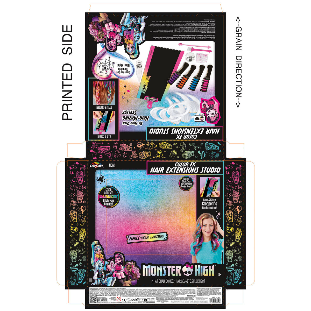 Assortiment pour cheveux Monster High Extensions pour les Cheveux (4 Unités)