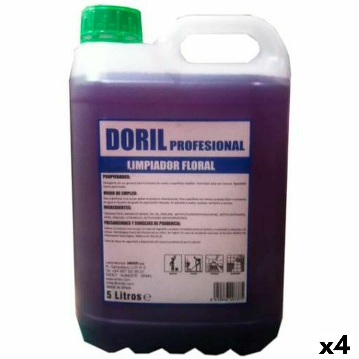Nettoyant de Sols VINFER Doril 5 L (4 Unités)