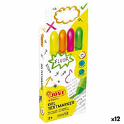 Ensemble de Marqueurs Fluorescents Jovi GEL TEXTMARKER Multicouleur (12 Unités)