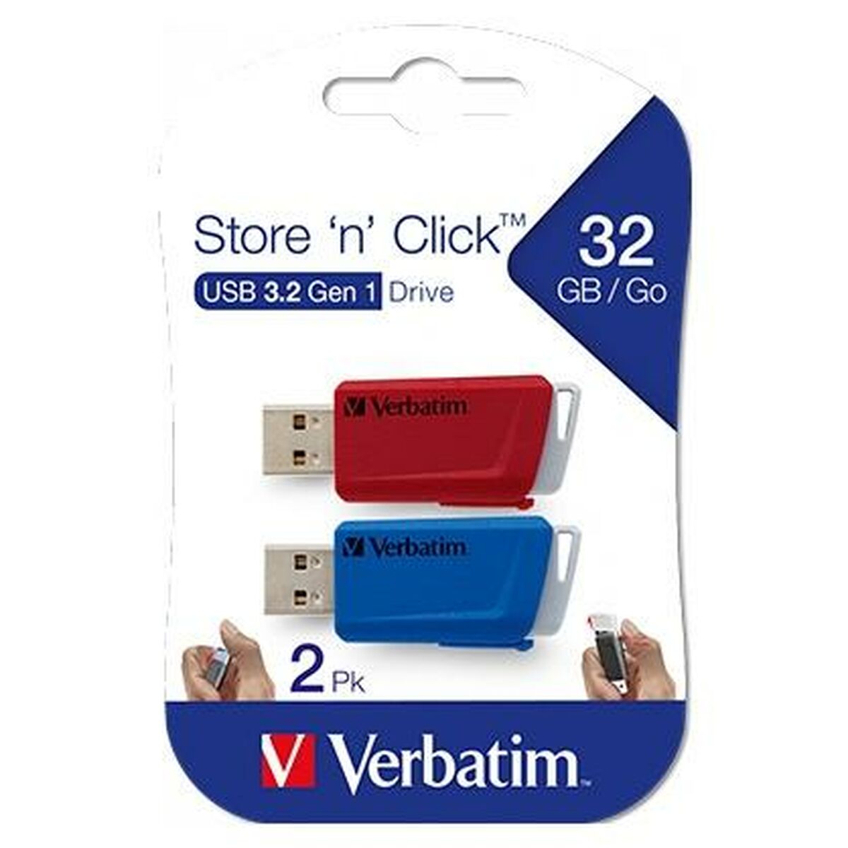 Clé USB Verbatim Multicouleur 32 GB 2 Pièces (5 Unités)