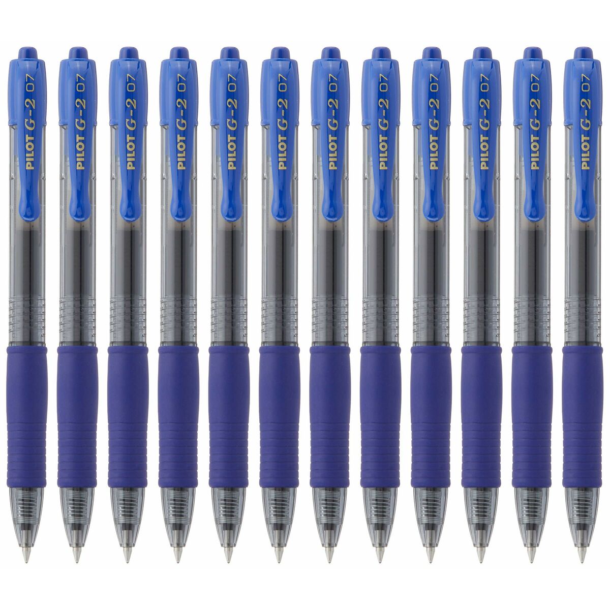 Stylo gel Pilot BL-G2-7 Bleu 12 Unités