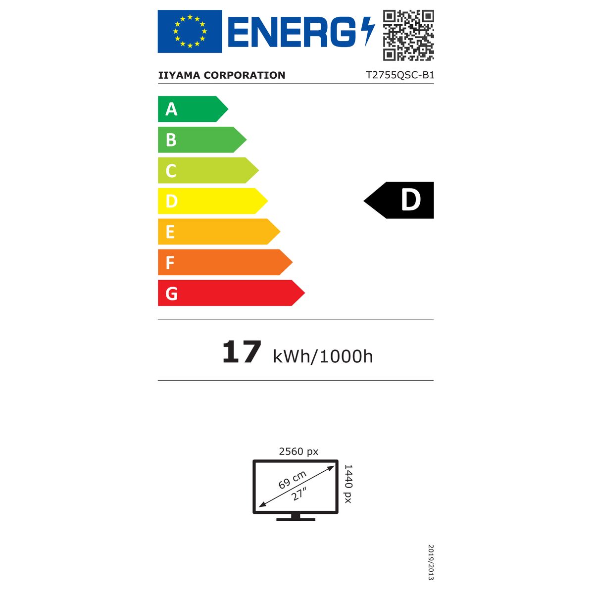 Monitor Gaming Iiyama T2755QSC-B1 27" Full HD LCD