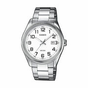 Montre Unisexe Casio DATE Blanc Argenté (Ø 39 mm) (Ø 38,5 mm)