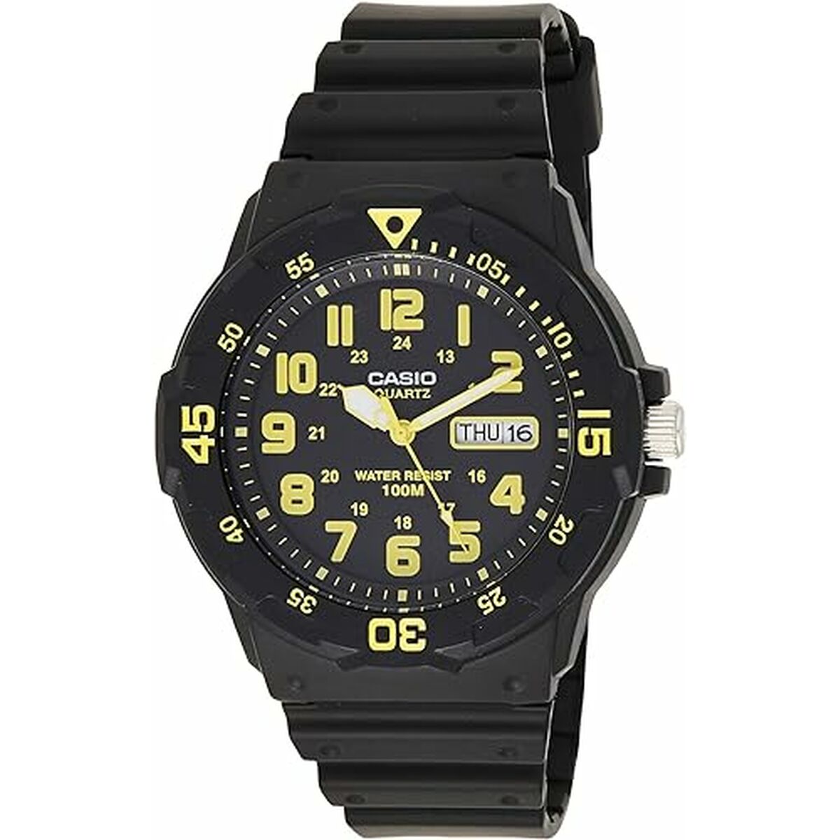 Montre Homme Casio DIVER 100M Jaune Noir (Ø 44,5 mm)