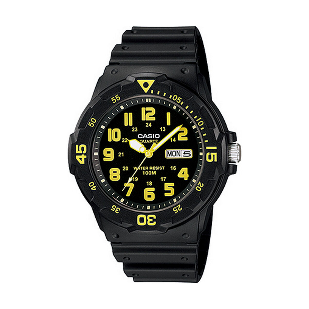 Montre Homme Casio DIVER 100M Jaune Noir (Ø 44,5 mm)