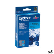 Cartouche d'encre originale Brother LC980C Cyan (5 Unités)