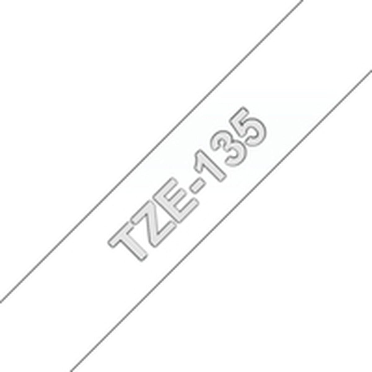 Ruban Laminé pour Etiqueteuses Brother TZE135 Blanc 12 mm x 8 m