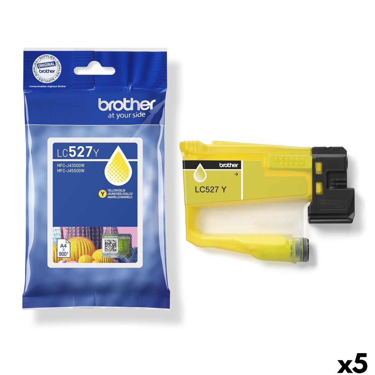 Cartouche d'encre originale Brother Jaune (5 Unités)