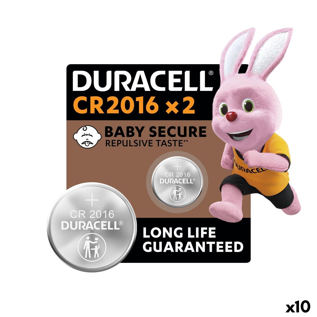 Pile bouton DURACELL DL2016 K2 3 V (10 Unités)