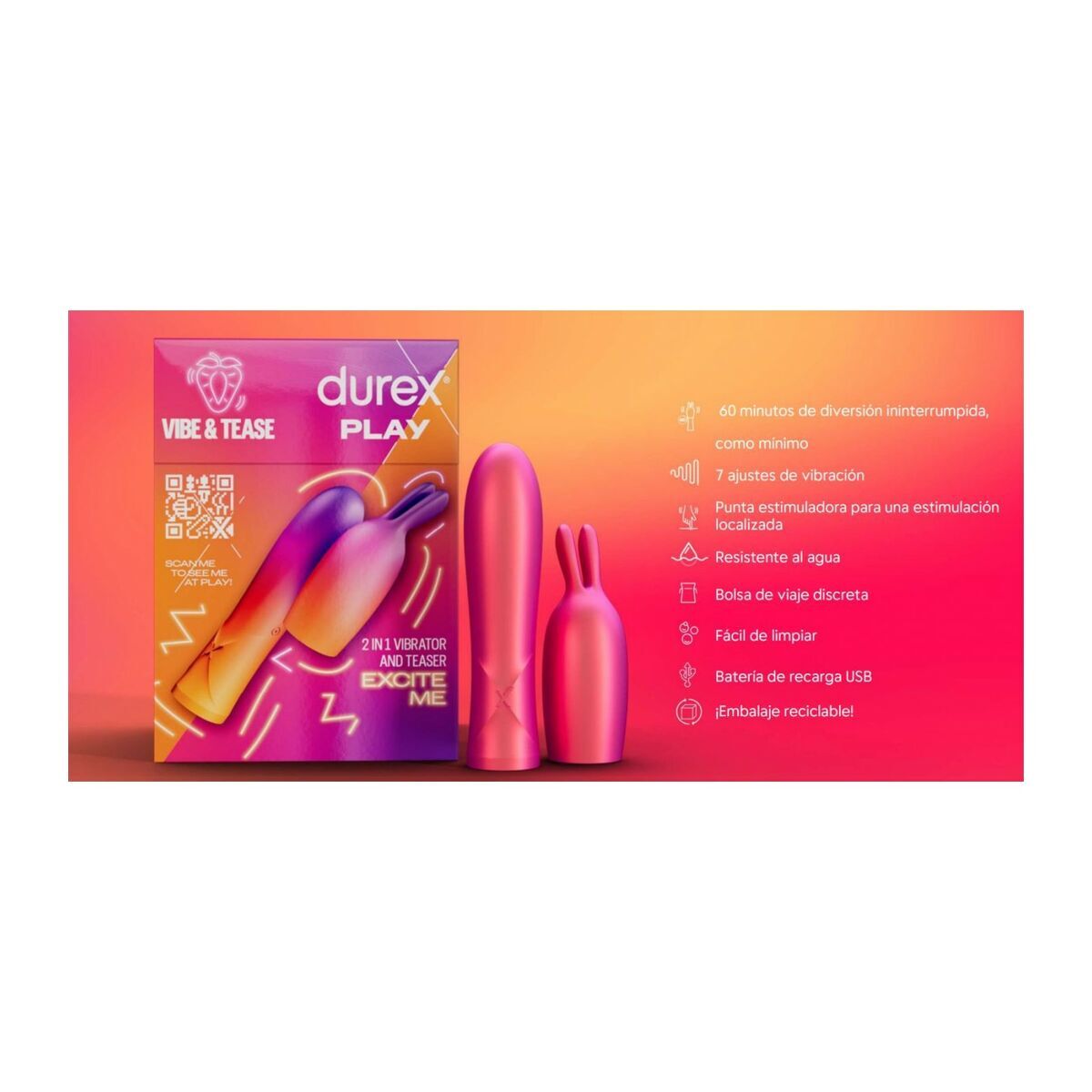 Vibrateur G-Spot Durex Rose