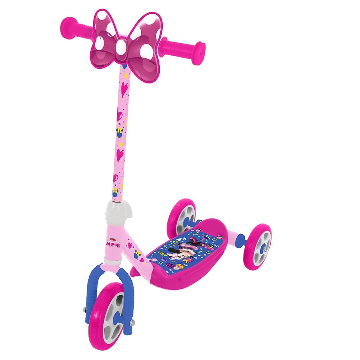 Trottinette Minnie Mouse Caoutchouc Métal Plastique Rose