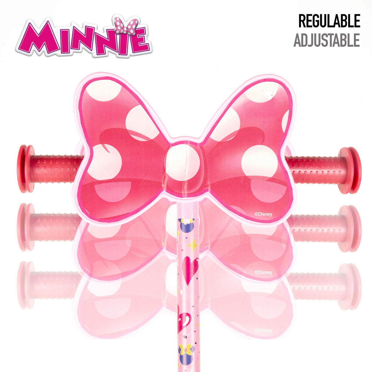 Trottinette Minnie Mouse Caoutchouc Métal Plastique Rose