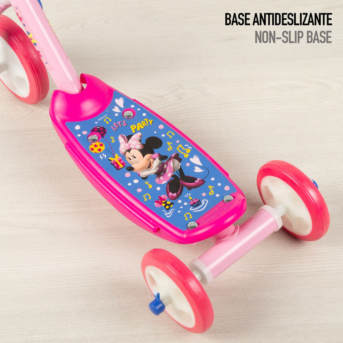 Trottinette Minnie Mouse Caoutchouc Métal Plastique Rose