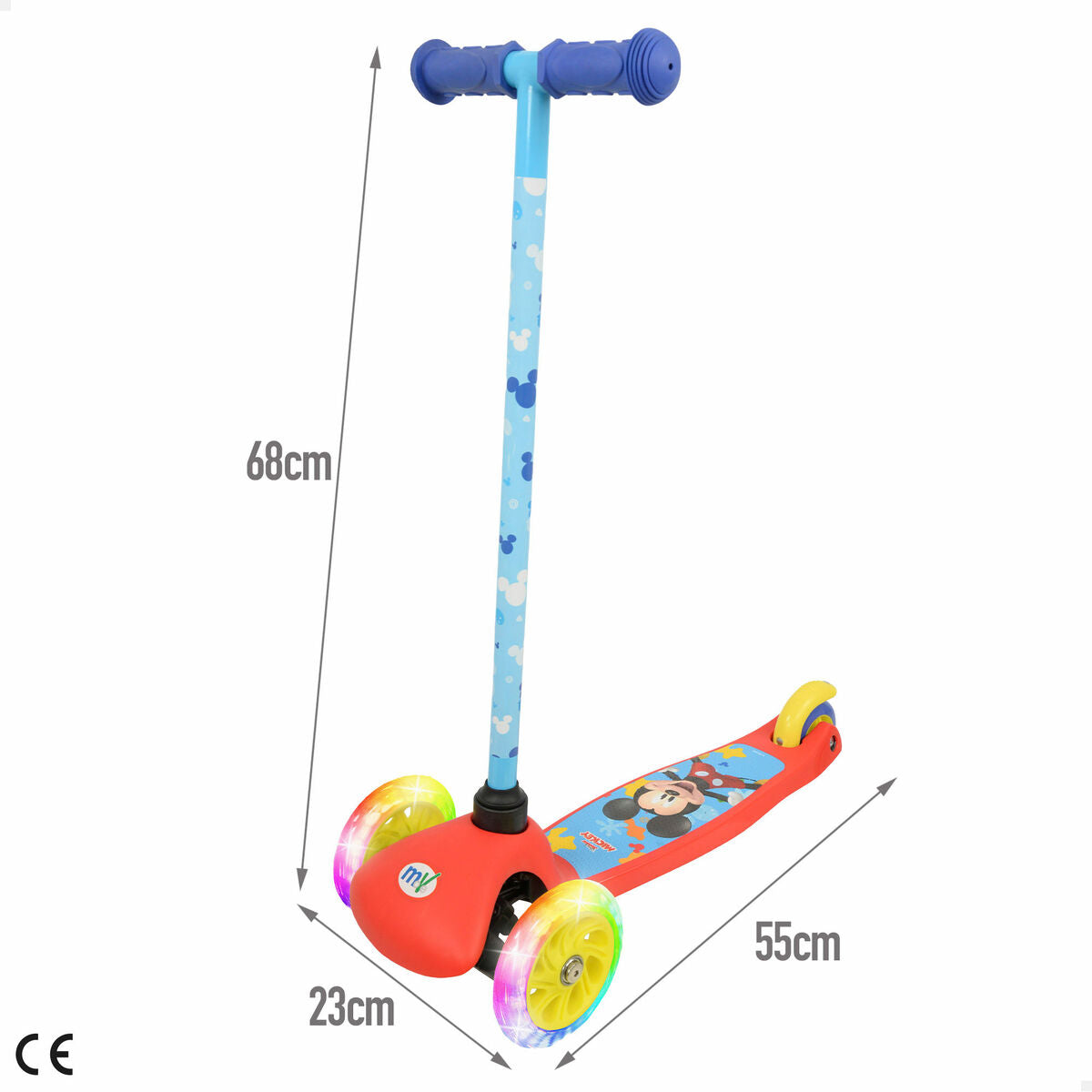Scooter Mickey Mouse Caoutchouc Métal Plastique