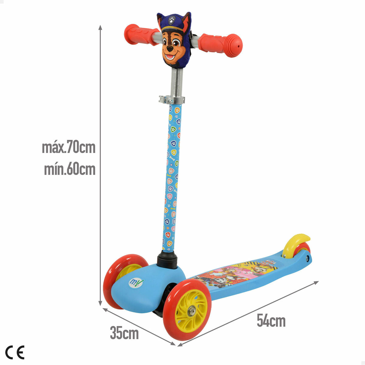 Trottinette The Paw Patrol Métal Plastique Bleu Multicouleur