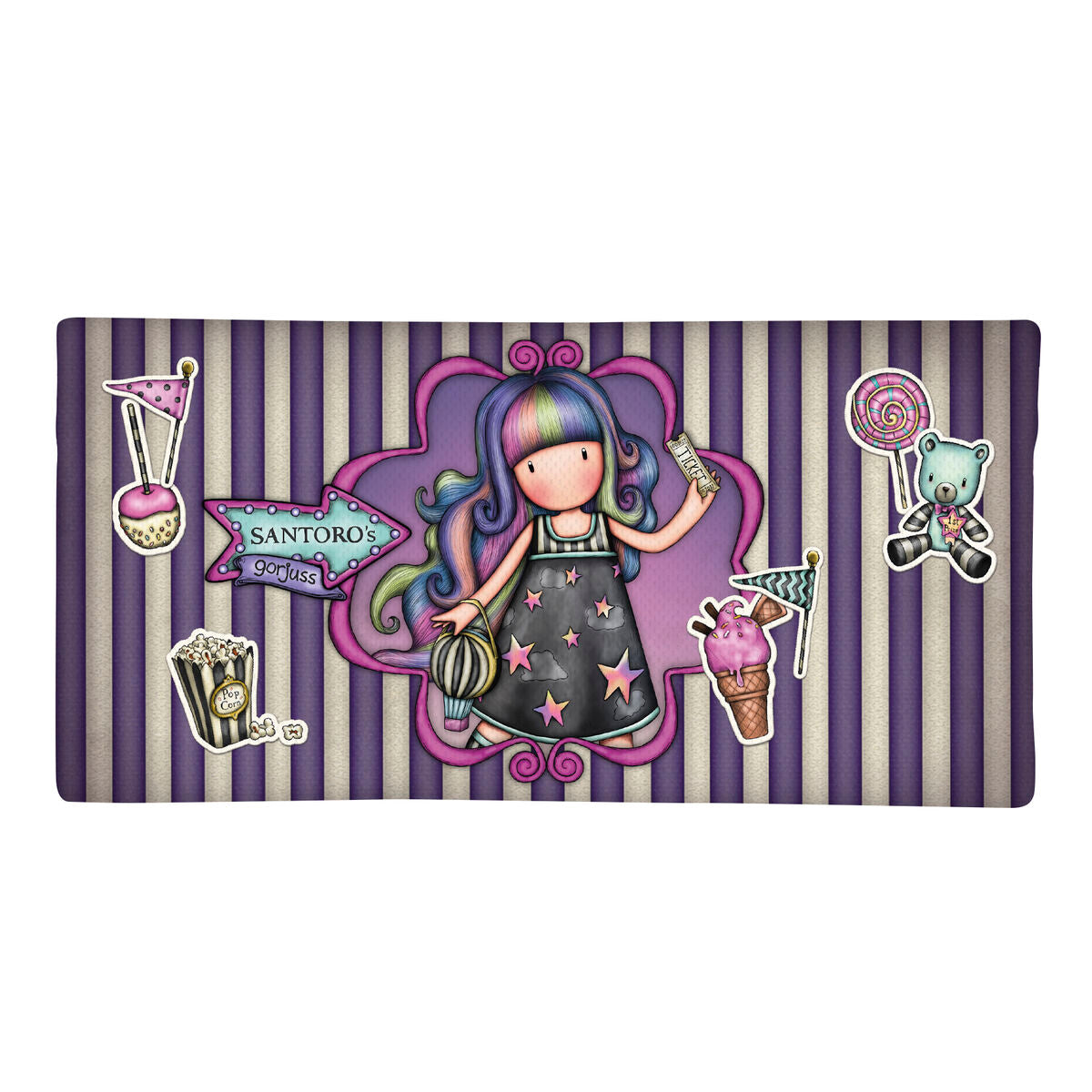 Trousse d'écolier Gorjuss Up and away Violet (22 x 11 x 1.5 cm)