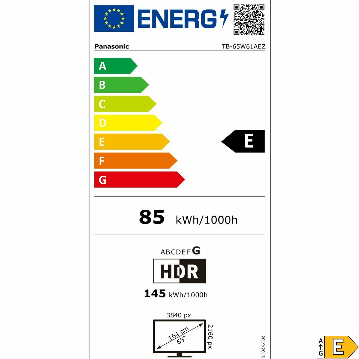 TV intelligente Panasonic TB65W61AEZ   65 65" 4K Ultra HD LED HDR DVB-T2 Edge-LED LCD DVB-S2