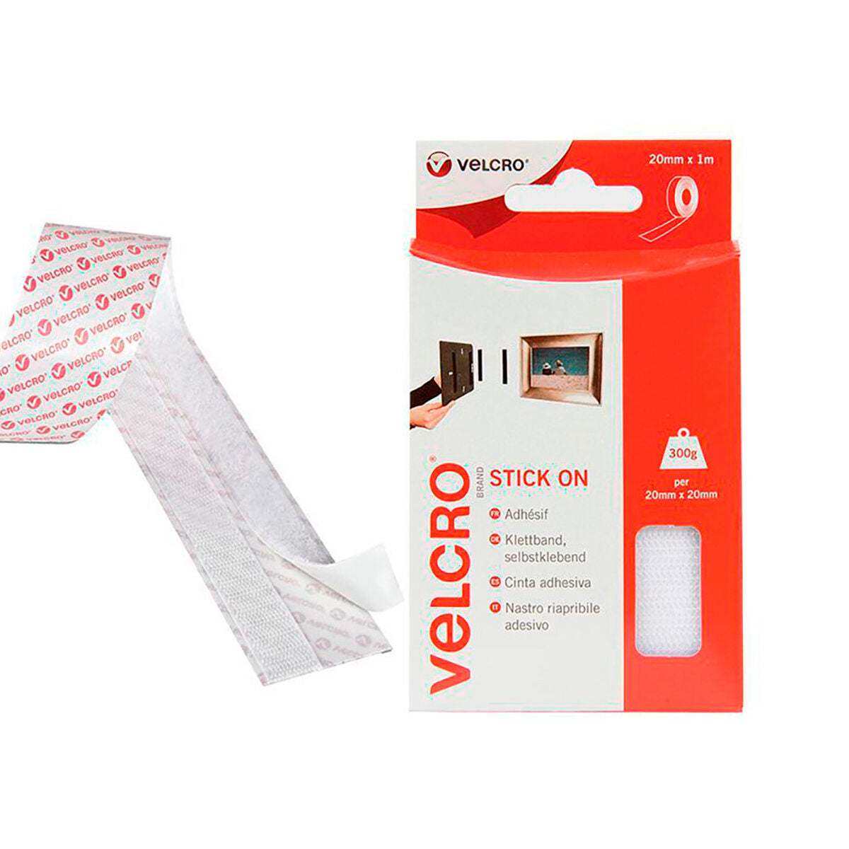 Bande magnétique Velcro Blanc