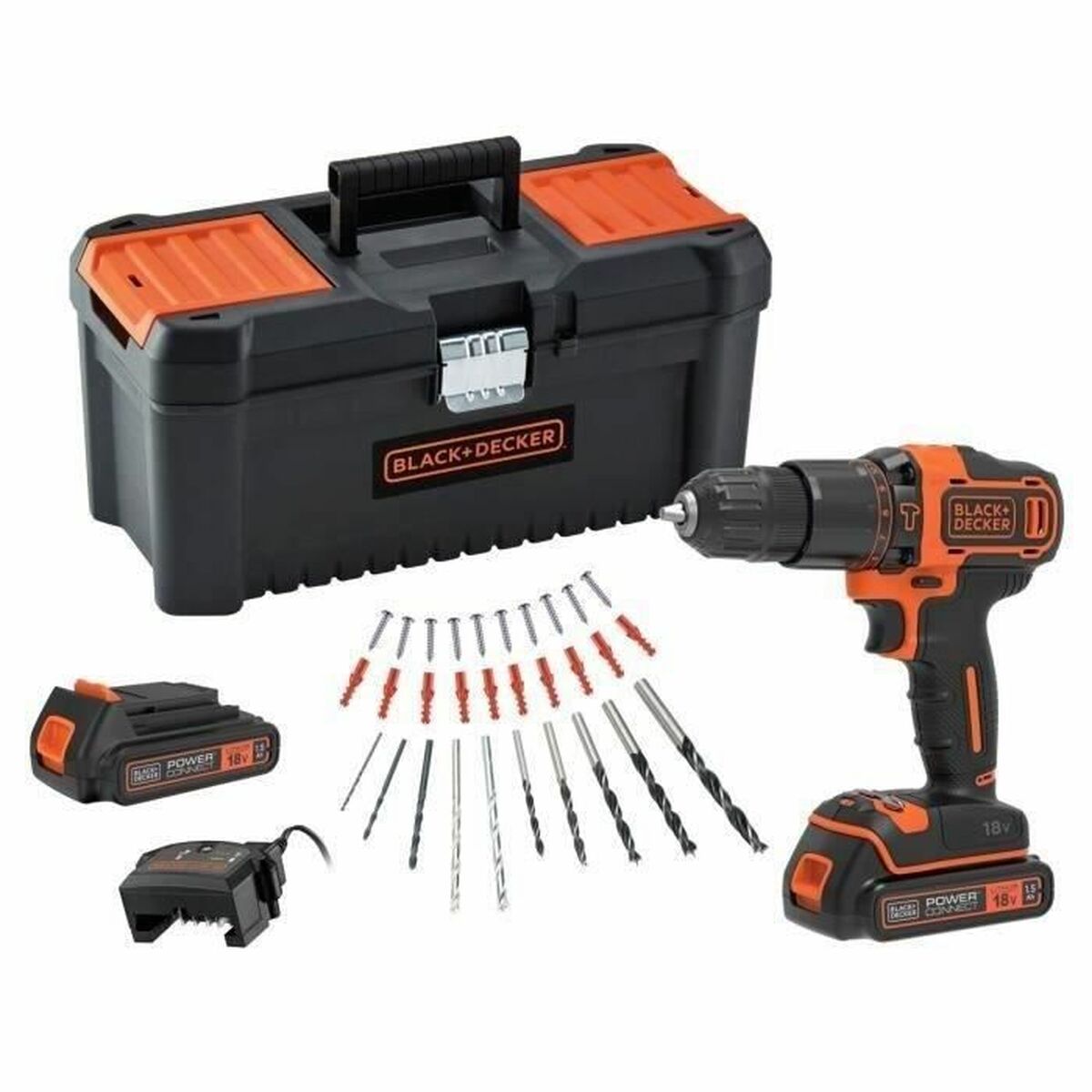 Tournevis électrique Black & Decker BDCHD18C2TA-QW 18V