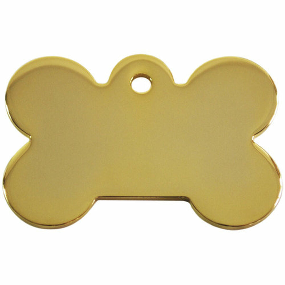 Plaque d'identification pour collier Imarc Bone Jaune Doré