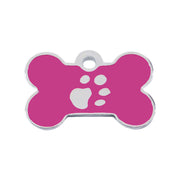 Plaque d'identification pour collier Imarc Bone Rose Argent