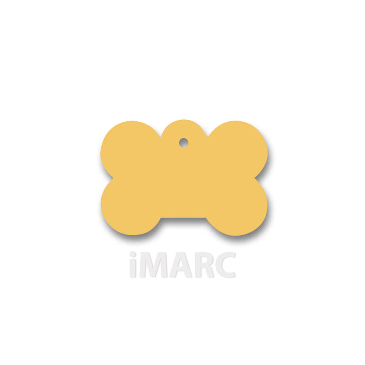 Plaque d'identification pour collier Imarc Bone Jaune