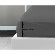 Drap housse Lovely Home Gris Gris foncé 180 x 200 180 x 200 cm