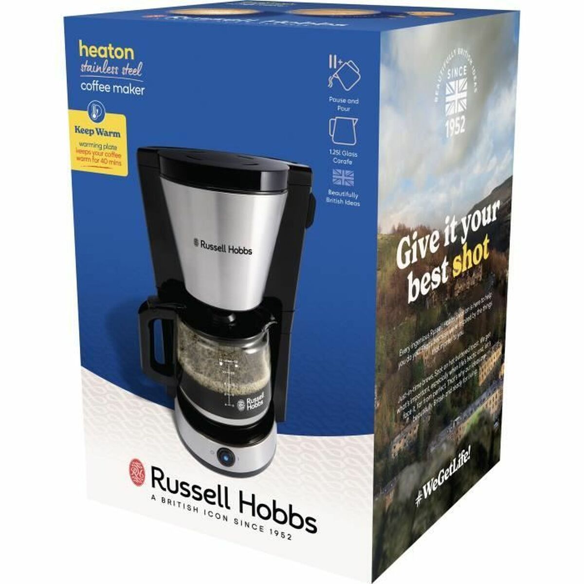 Cafetière goutte à goutte Russell Hobbs Noir Acier 1080 W 1,25 L
