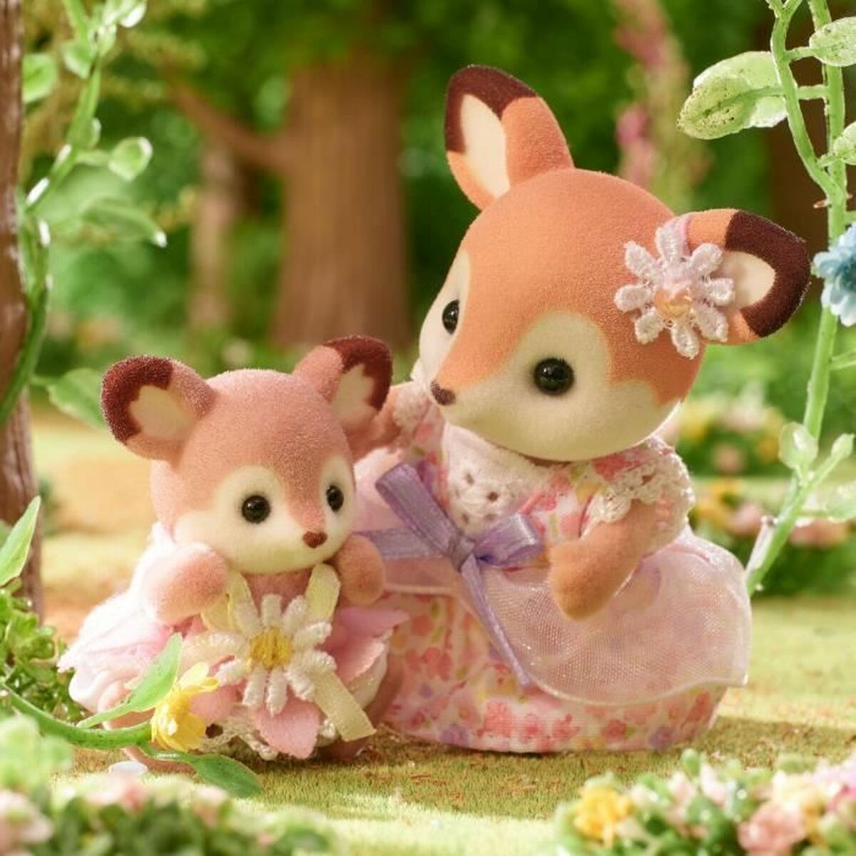 Personnage articulé Sylvanian Families Ciervo bebé y columpio animaux