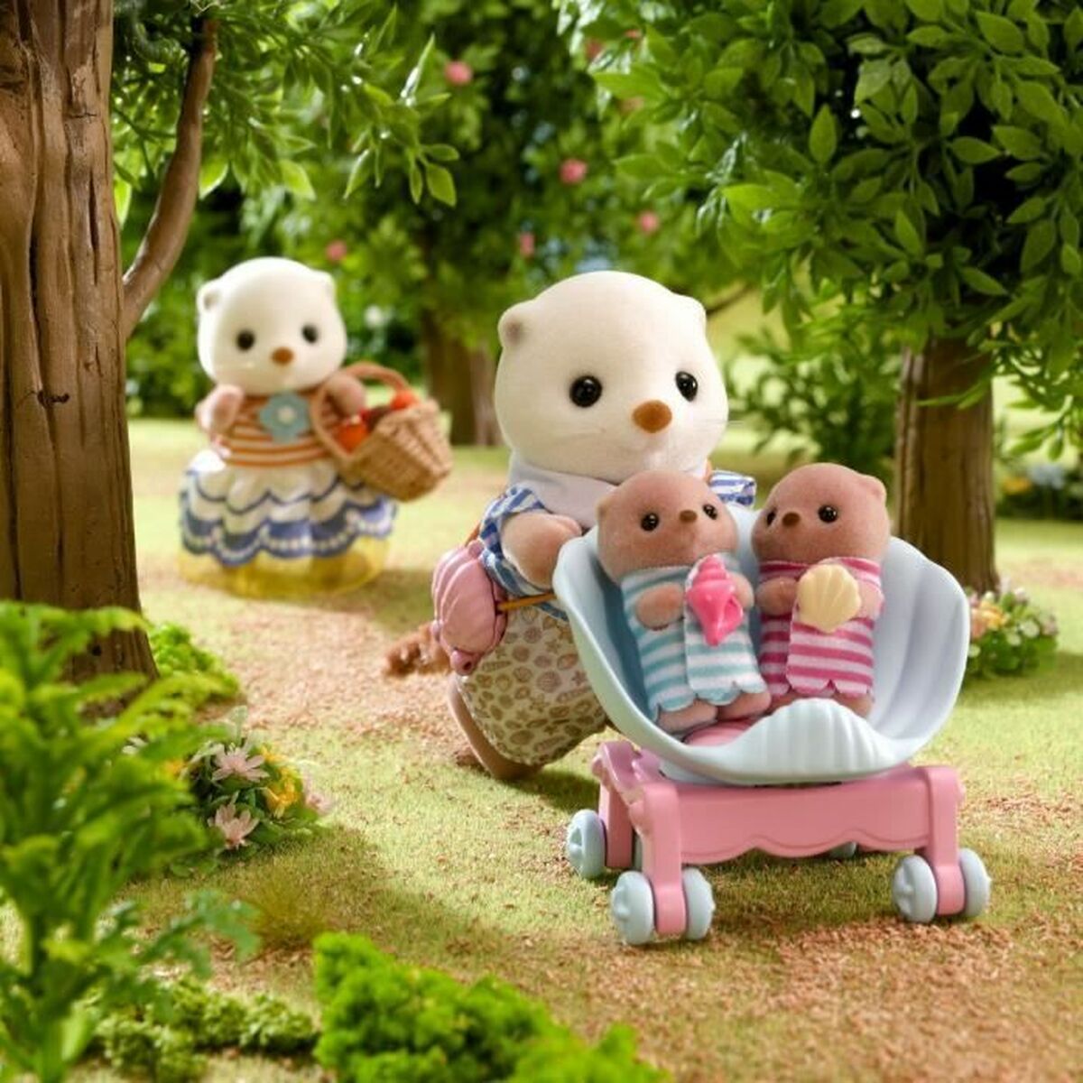 Personnage articulé Sylvanian Families La familia de las nutrias marinas animaux