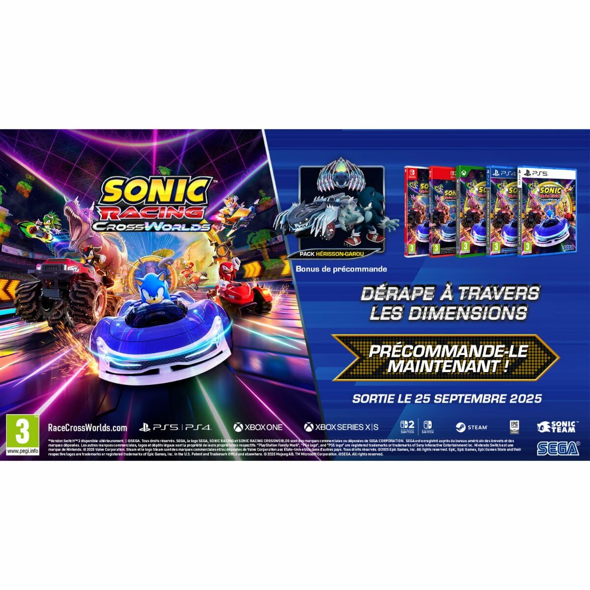 Jeu vidéo PlayStation 5 SEGA Sonic Racing: CrossWorlds