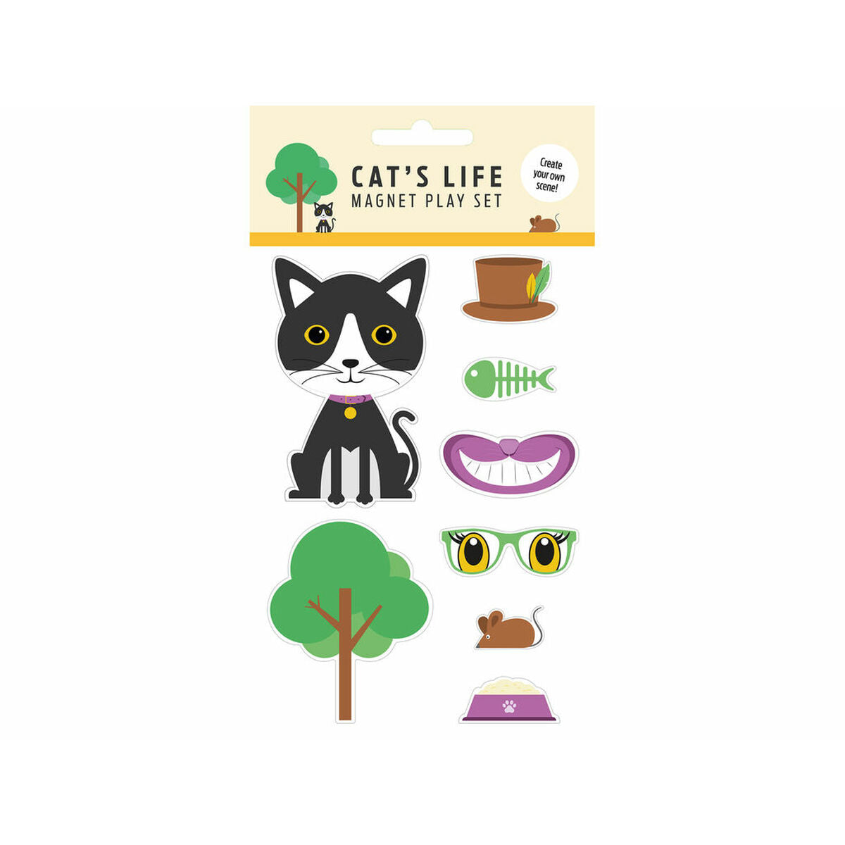 Aimants Magnet & Steel Multicouleur Chat 8 Pièces