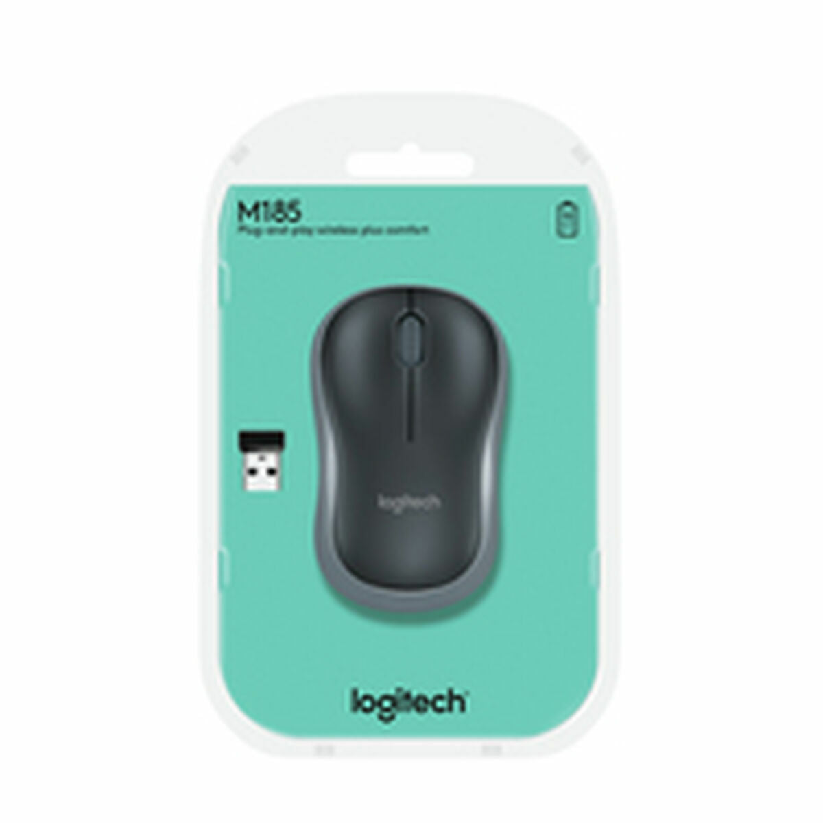 Souris sans-fil Logitech LGT-M185G Noir Gris 1000 dpi