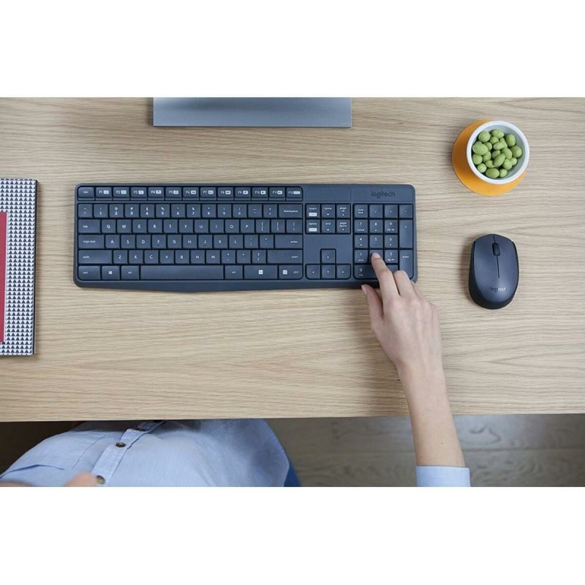 Clavier et souris sans fil Logitech 920-007919 Noir Gris Espagnol Qwerty