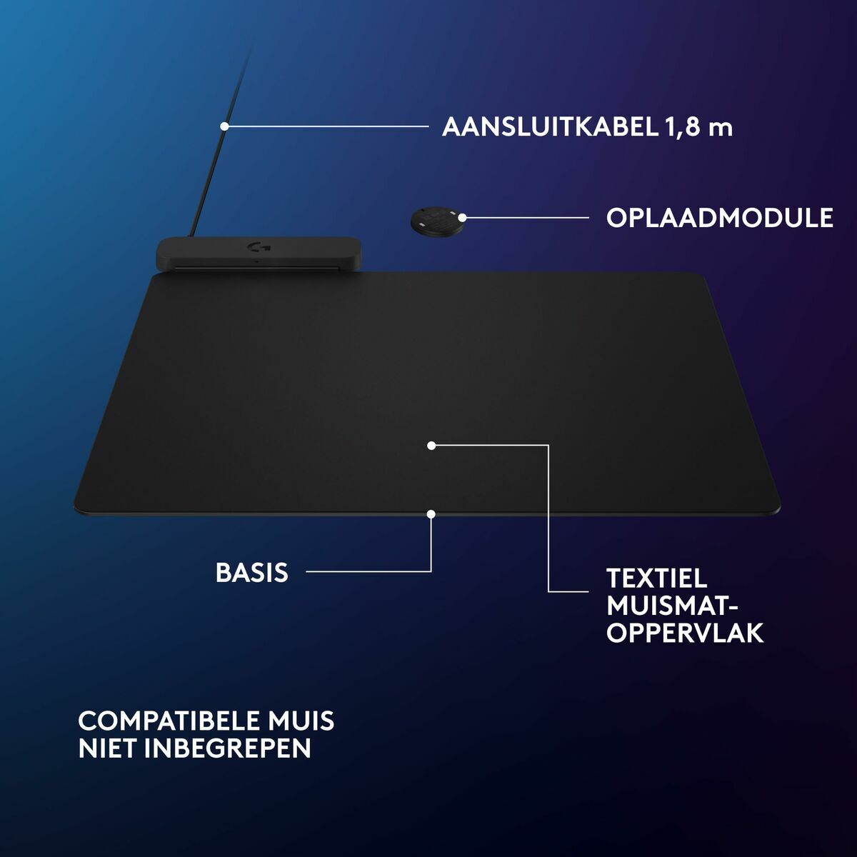 Tapis Antidérapant Logitech Noir