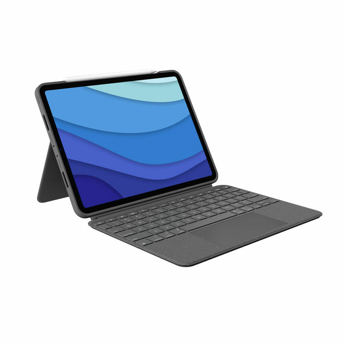 Housse pour iPad + Clavier Logitech 920-010145 Gris Espagnol Qwerty QWERTY