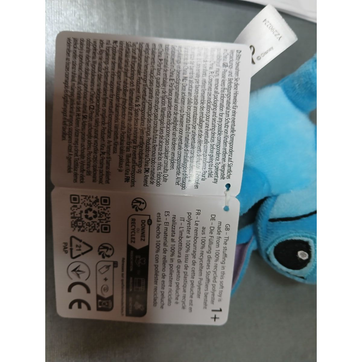 Jouet Peluche Stitch Bleu 10 cm