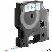 Ruban Laminé pour Etiqueteuses Dymo D1 40914 9 mm LabelManager™ Blanc Bleu (5 Unités)