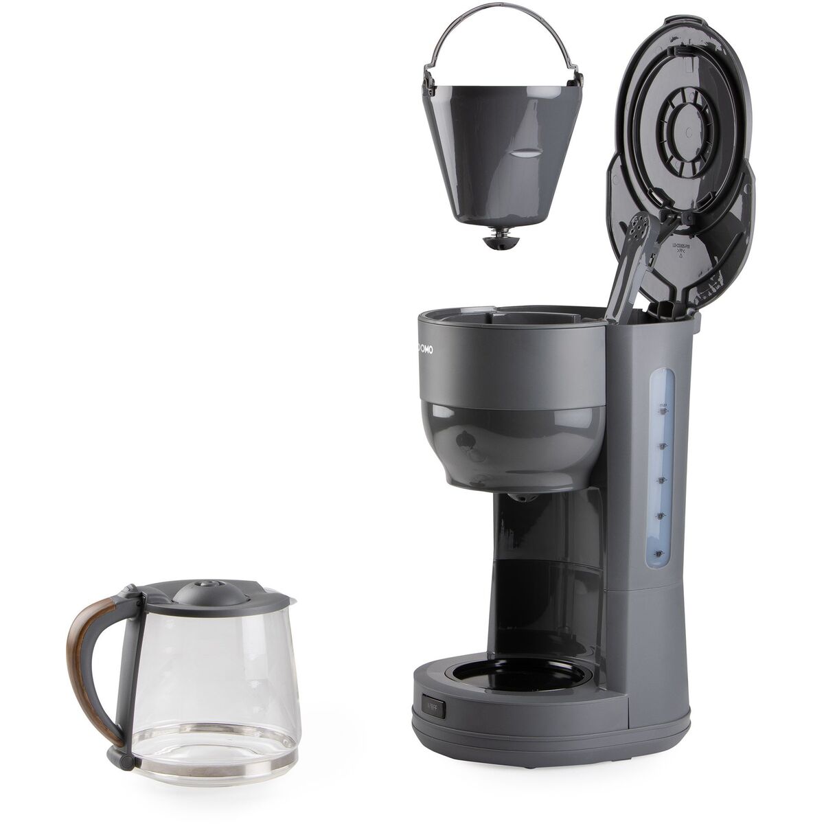 Cafetière goutte à goutte DOMO DO754K Gris 900 W 10 Tasses 1,25 L