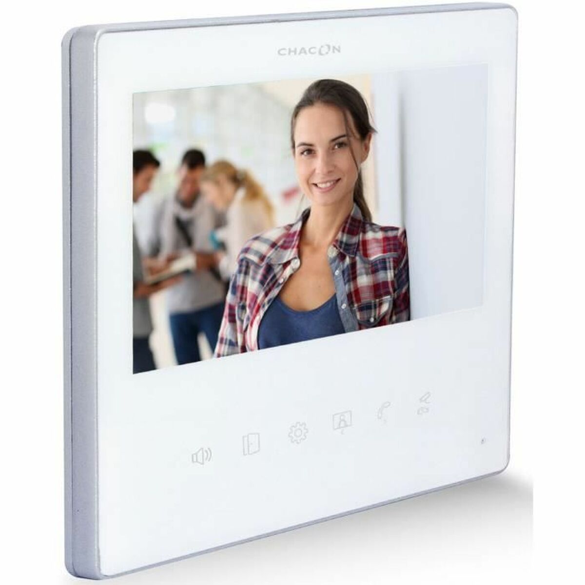 Interphone Vidéo Intelligent Chacon 34863 Blanc Plastique