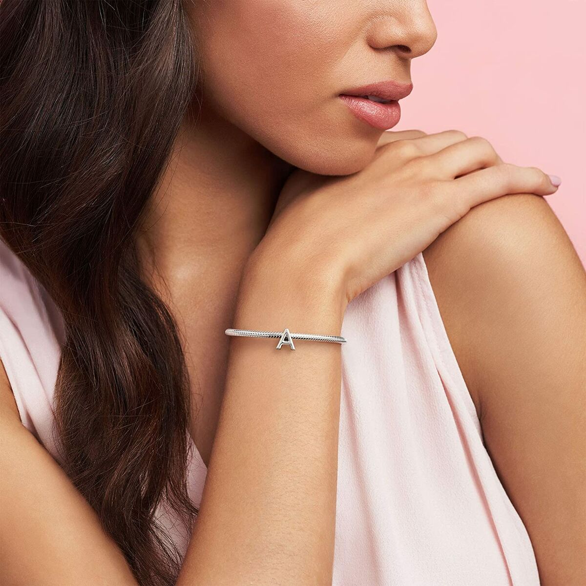 Perle de verre Femme Pandora LETTER A