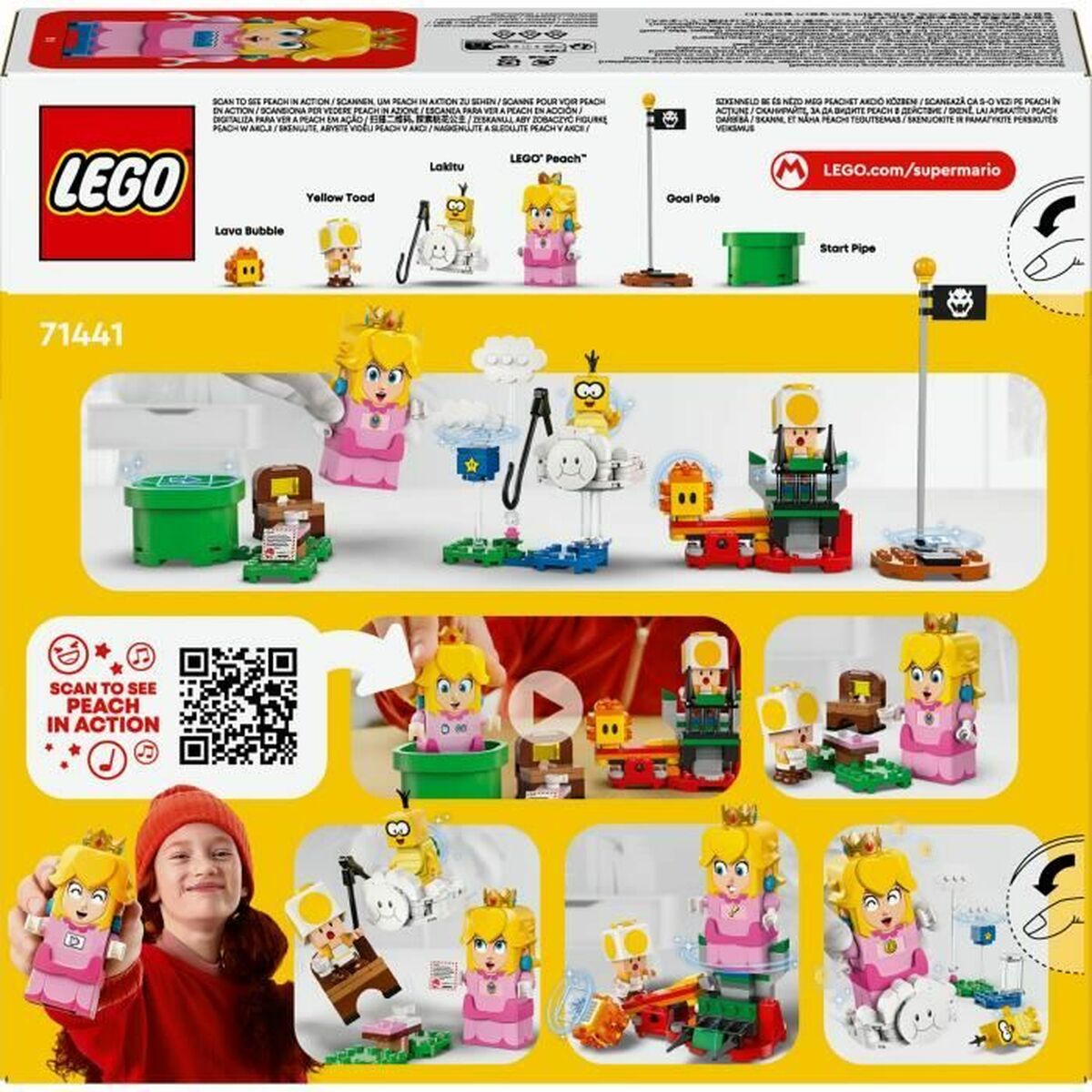 Set de construction Lego 71441 LEGO Peach's Adventures Interactive Princess Toy Multicouleur