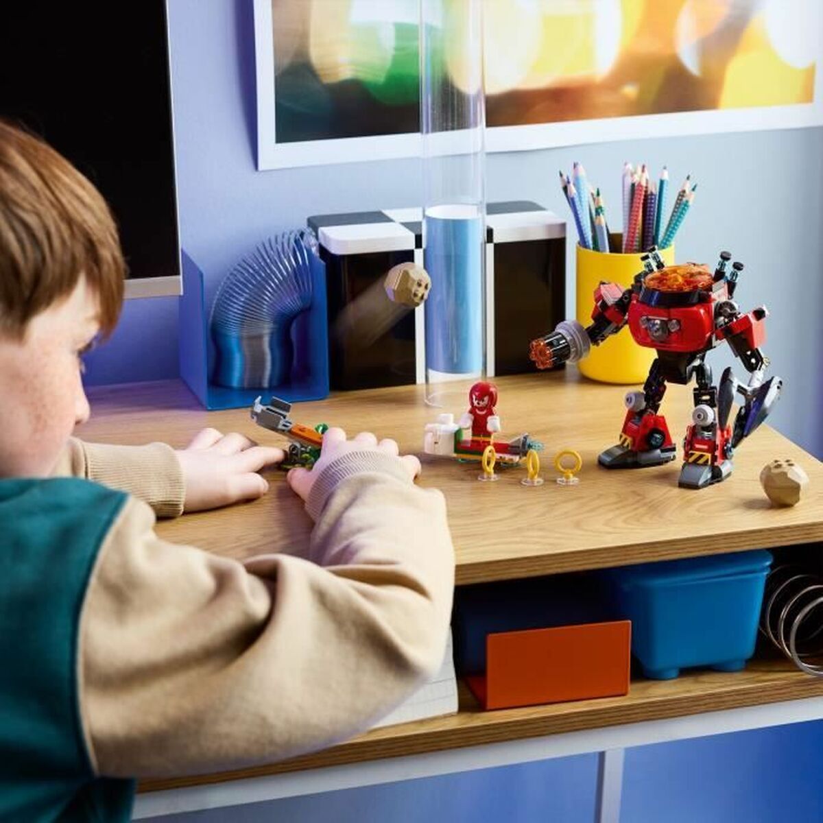 Set de construction Lego 77005 Sonic Knuckles VS Dr. Eggman Egg Crusher Mech 350 Pièces