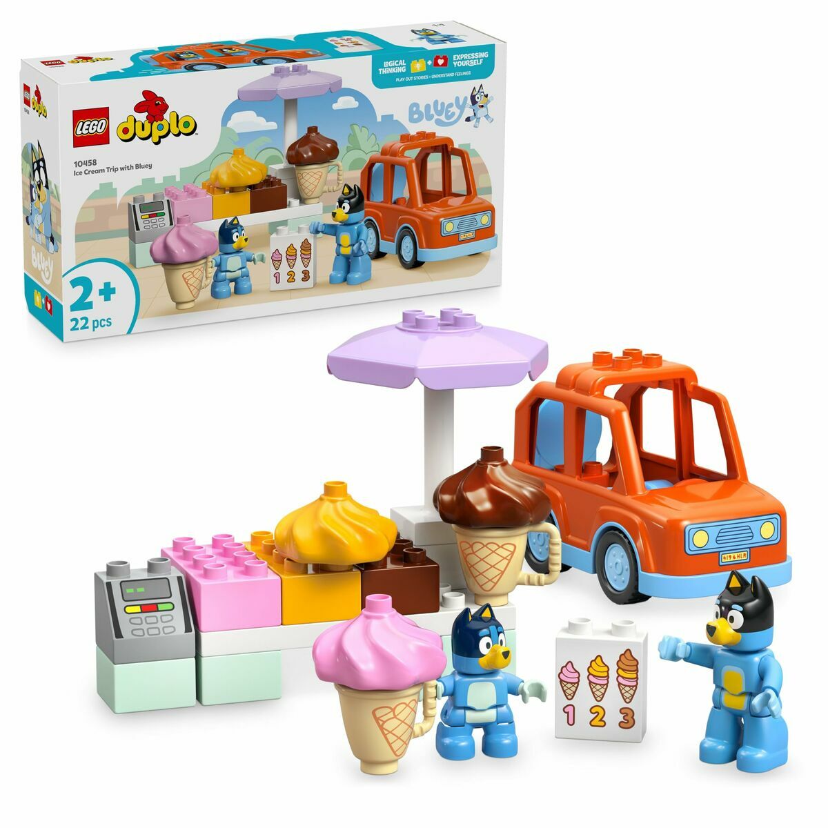 Set de construction Lego Duplo 10458 Ice Cream Trip with Bluey 22 Pièces