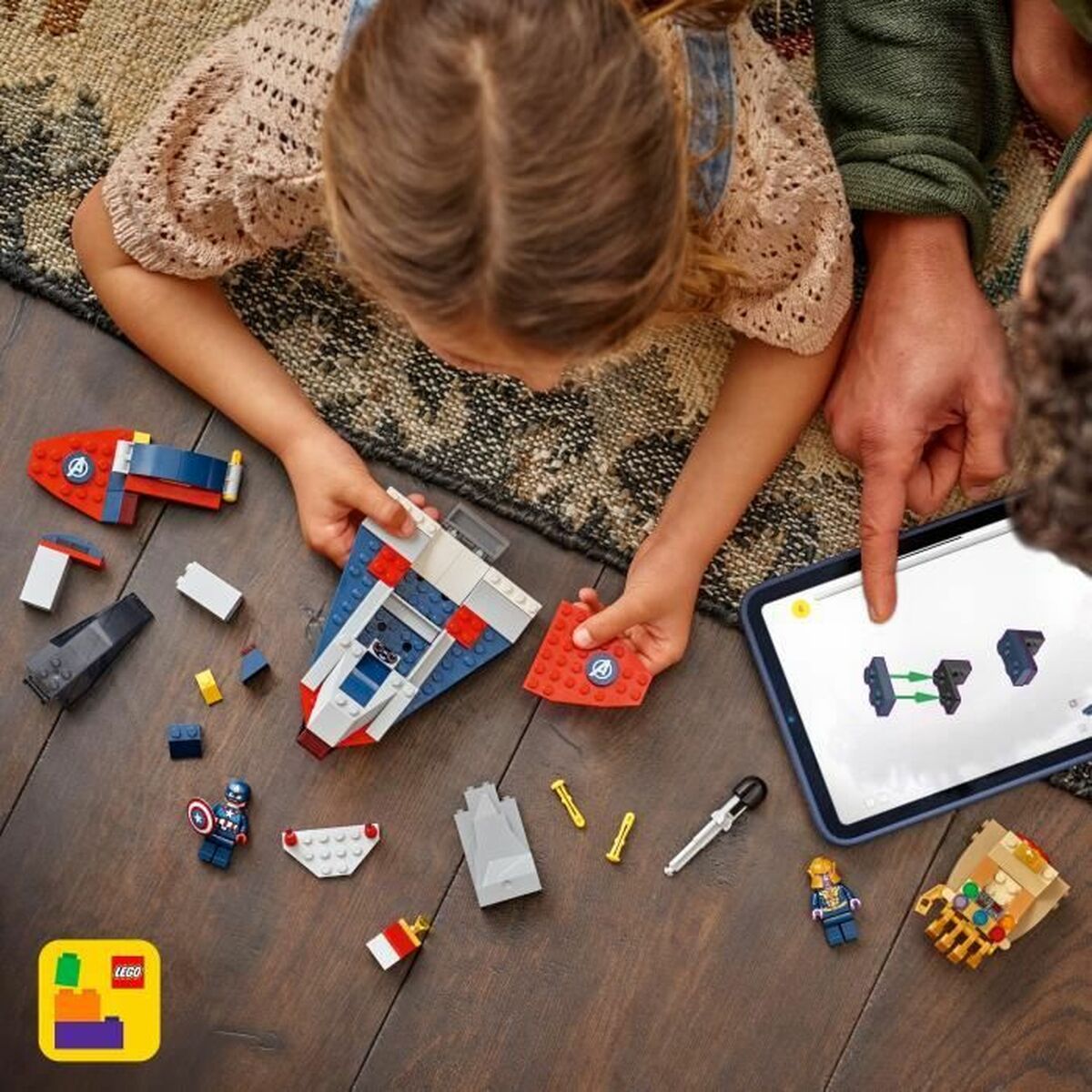 Set de construction Lego 76319 Captain America VS Thanos 107 Pièces