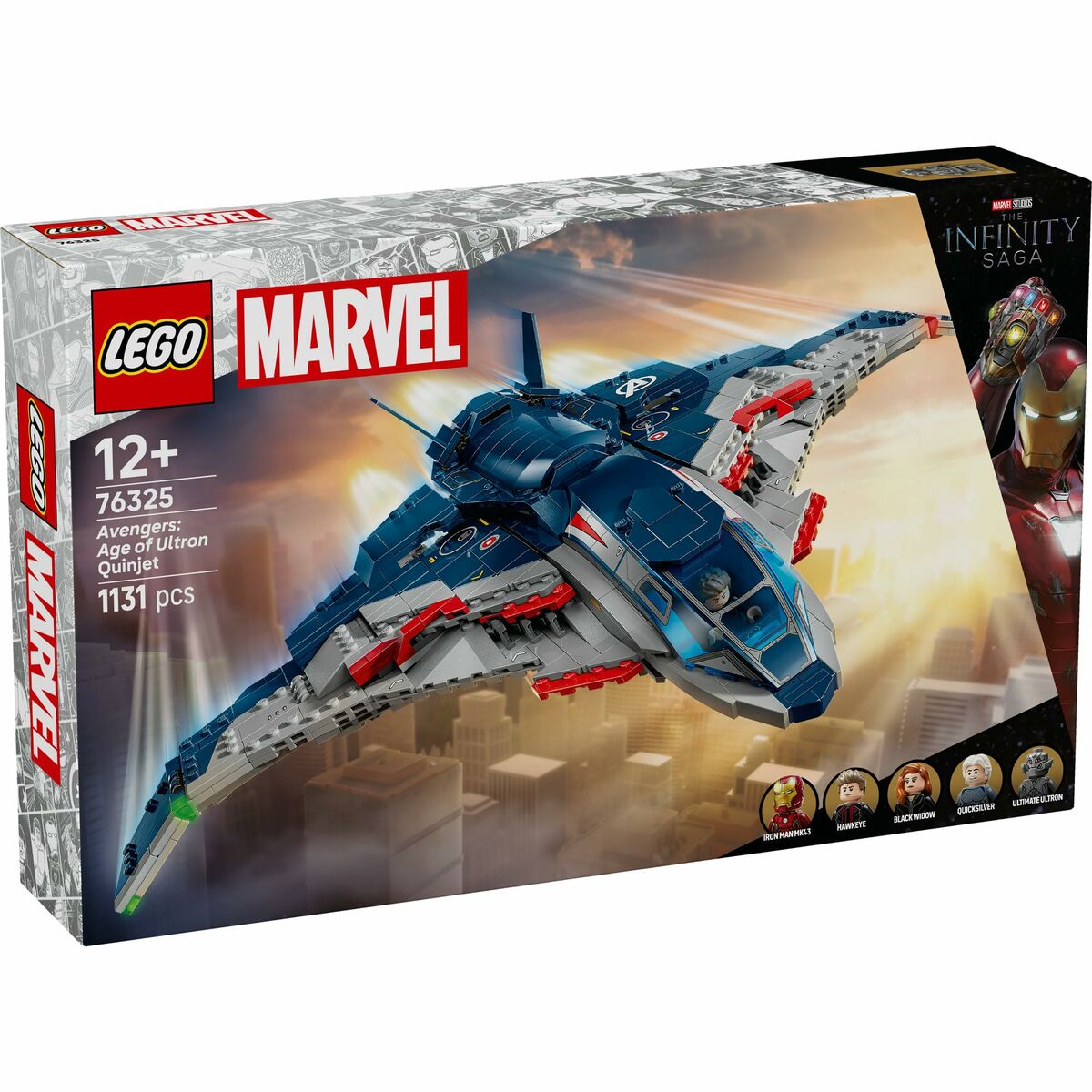 Set de construction Lego 76325 Age of Ultron Quinjet 1131 Pièces