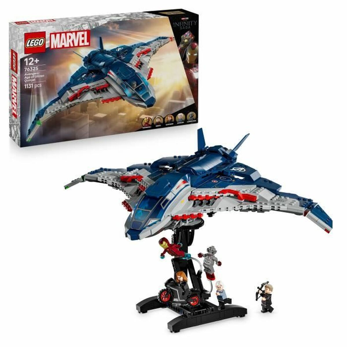 Set de construction Lego 76325 Age of Ultron Quinjet 1131 Pièces